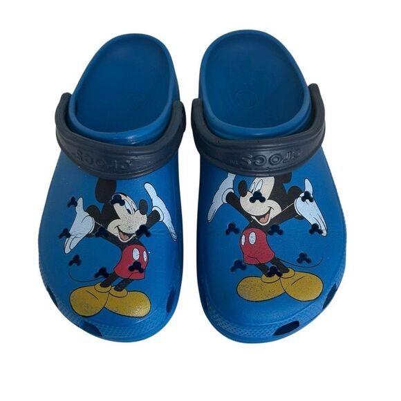 Crocs x Disney Mickey Mouse Classic Clogs Unisex Women’s Sz 9/Men’s Sz 7 Blue - Picture 5 of 14